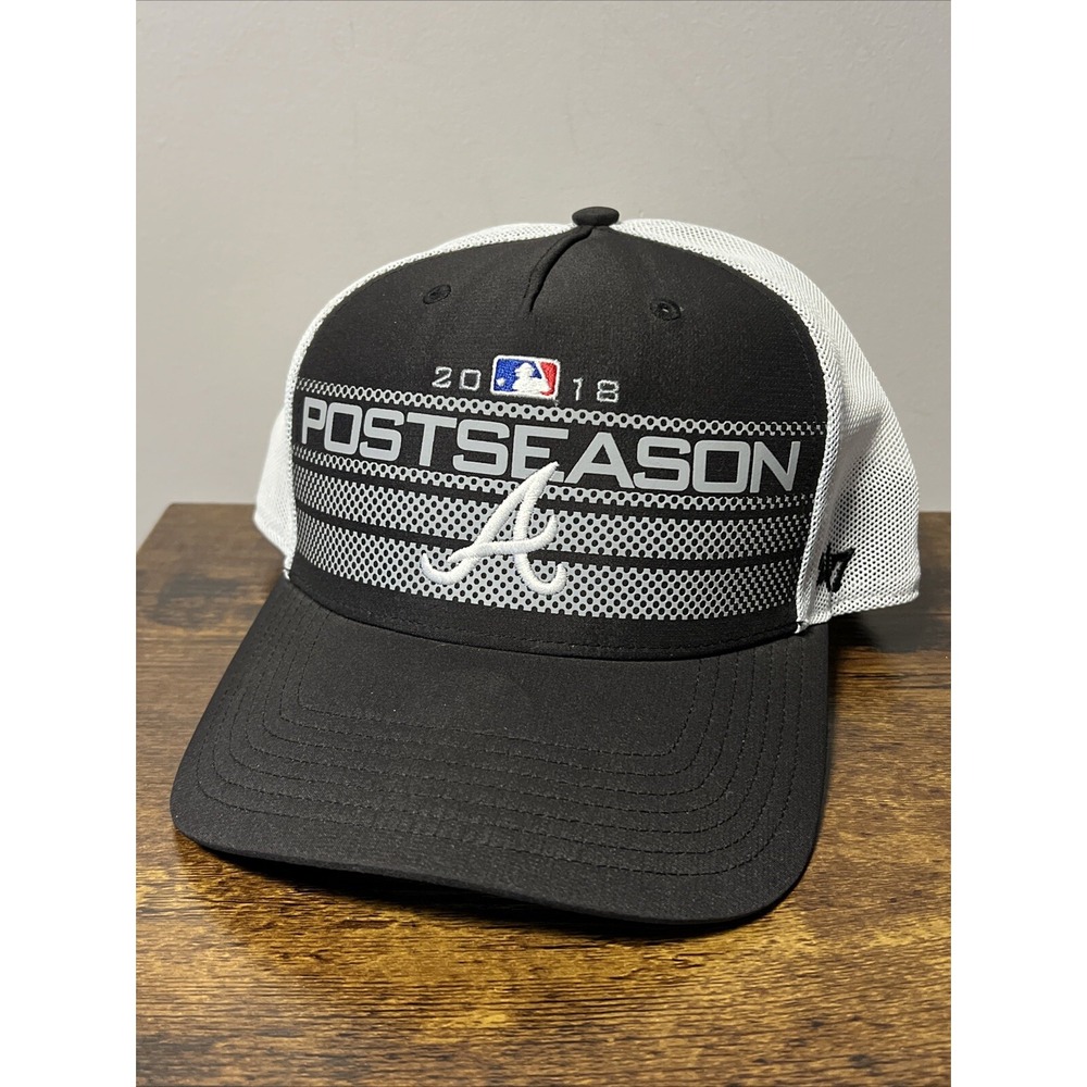 Atlanta Braves '47 Hat/Cap SnapBack '47 MLB 2018 Postseason Mesh Trucker